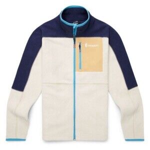 Cotopaxi Jacket Mens Medium Full Zip Abrazo Fleece Beige Blue Outdoor Hiking